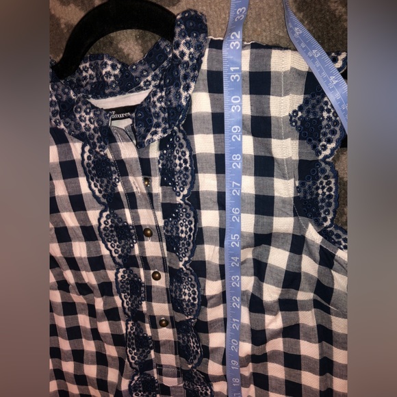 Blue Gingham Collard Button-down Dress from Dear Creatures - Picture 5 of 6